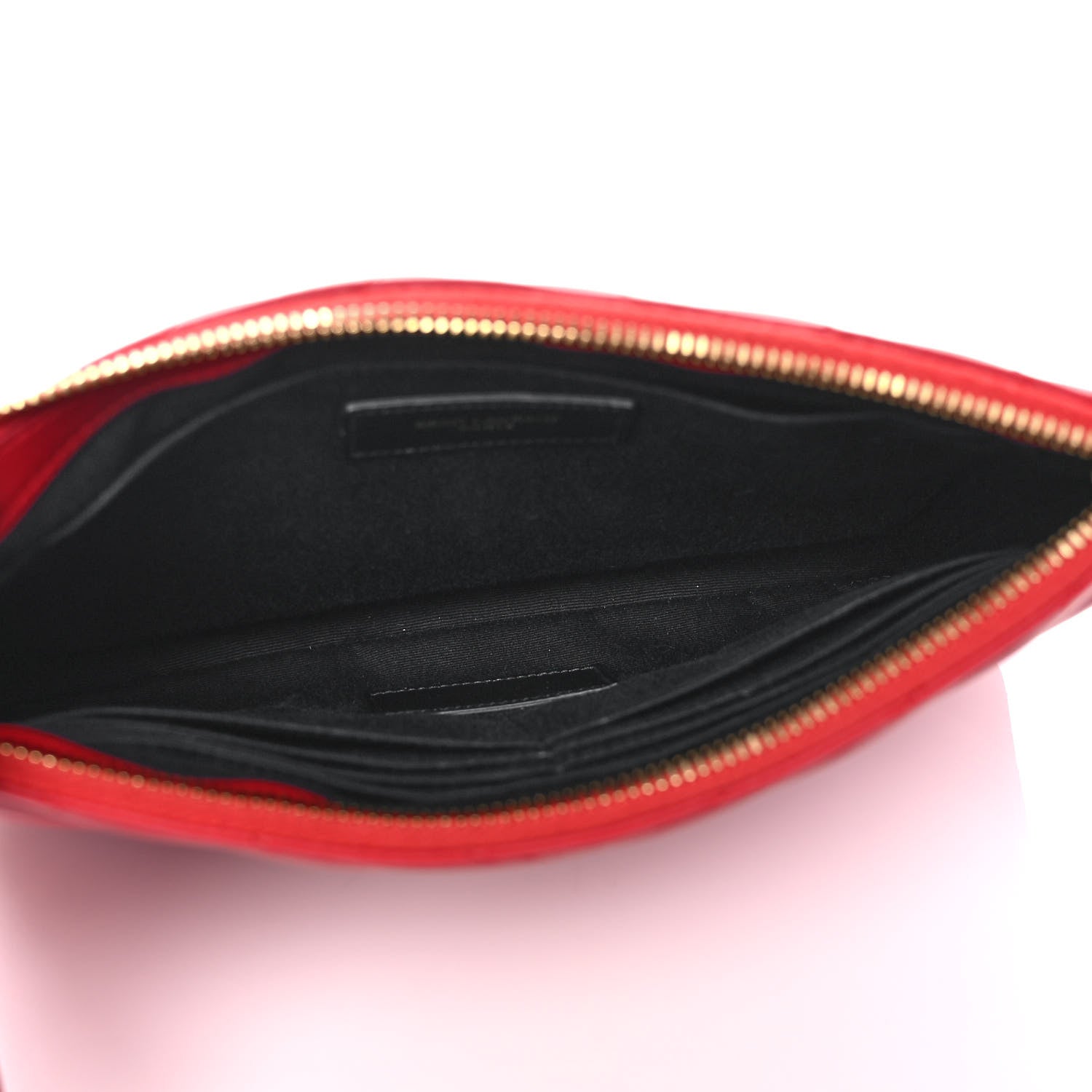 Saint Laurent Calfskin Matelasse Chevron Monogram A5 Wristlet Bandana Red 5 of 10
