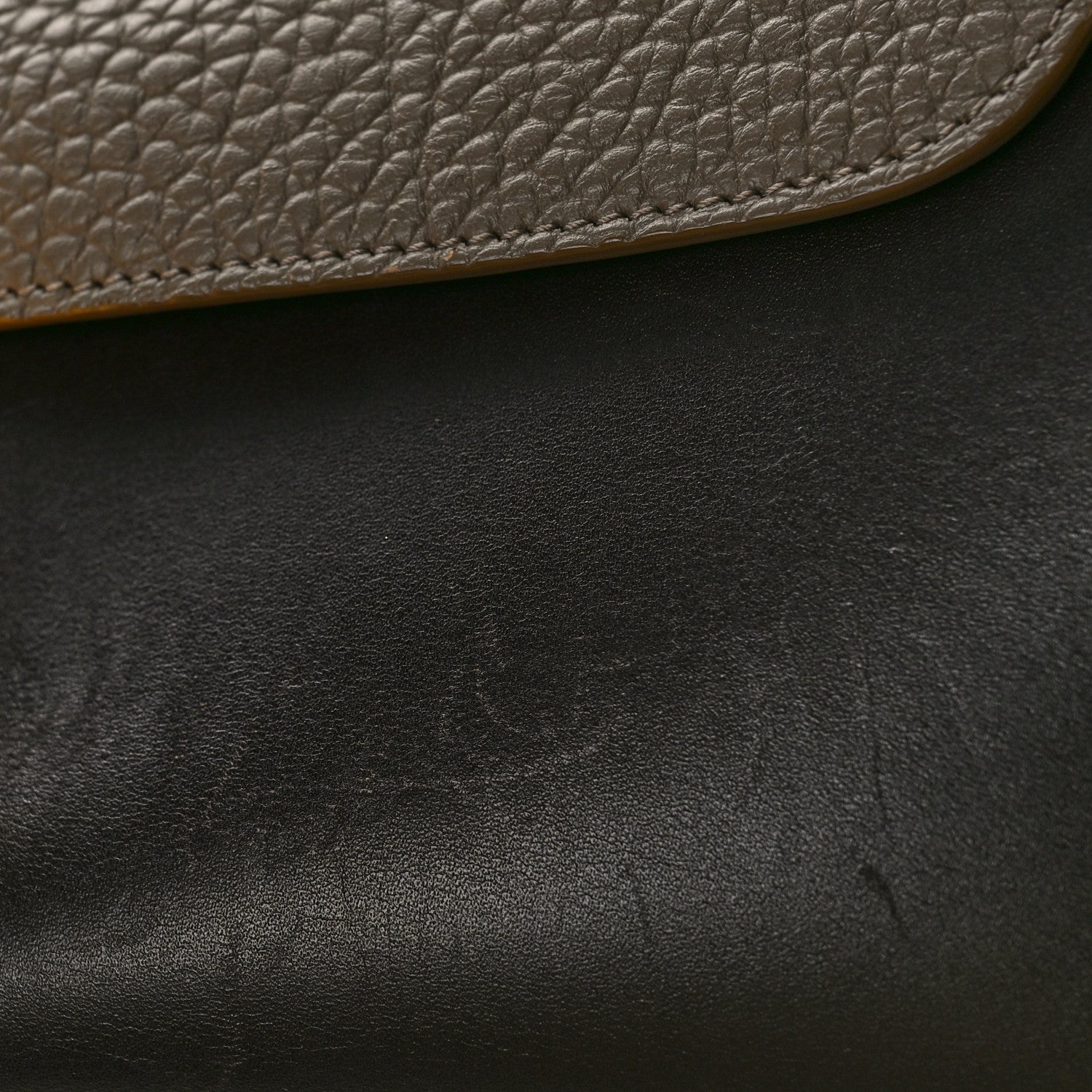 Celine Bullhide Calfskin Nubuck Medium Tri-Color Trapeze Taupe 10 of 10