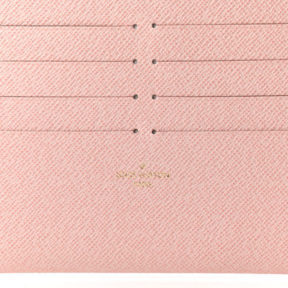 Louis Vuitton Calfskin Felicie Card Holder Insert Rose Ballerine 8 of 8