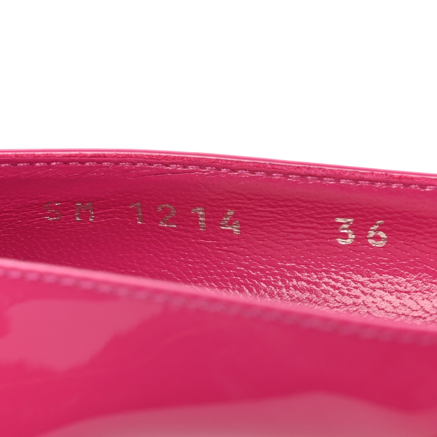 Christian Dior Patent Cherie Pointy Toe 100mm Pumps 36 Fuchsia 8 of 12