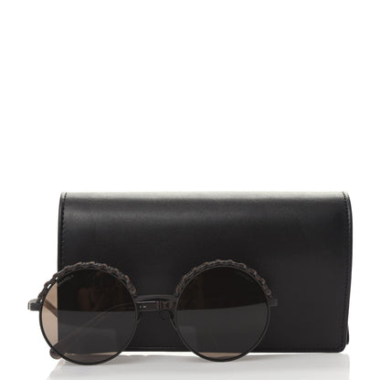 Chanel Metal Calfskin Round Chain Sunglasses 4265-Q Brown 8 of 8
