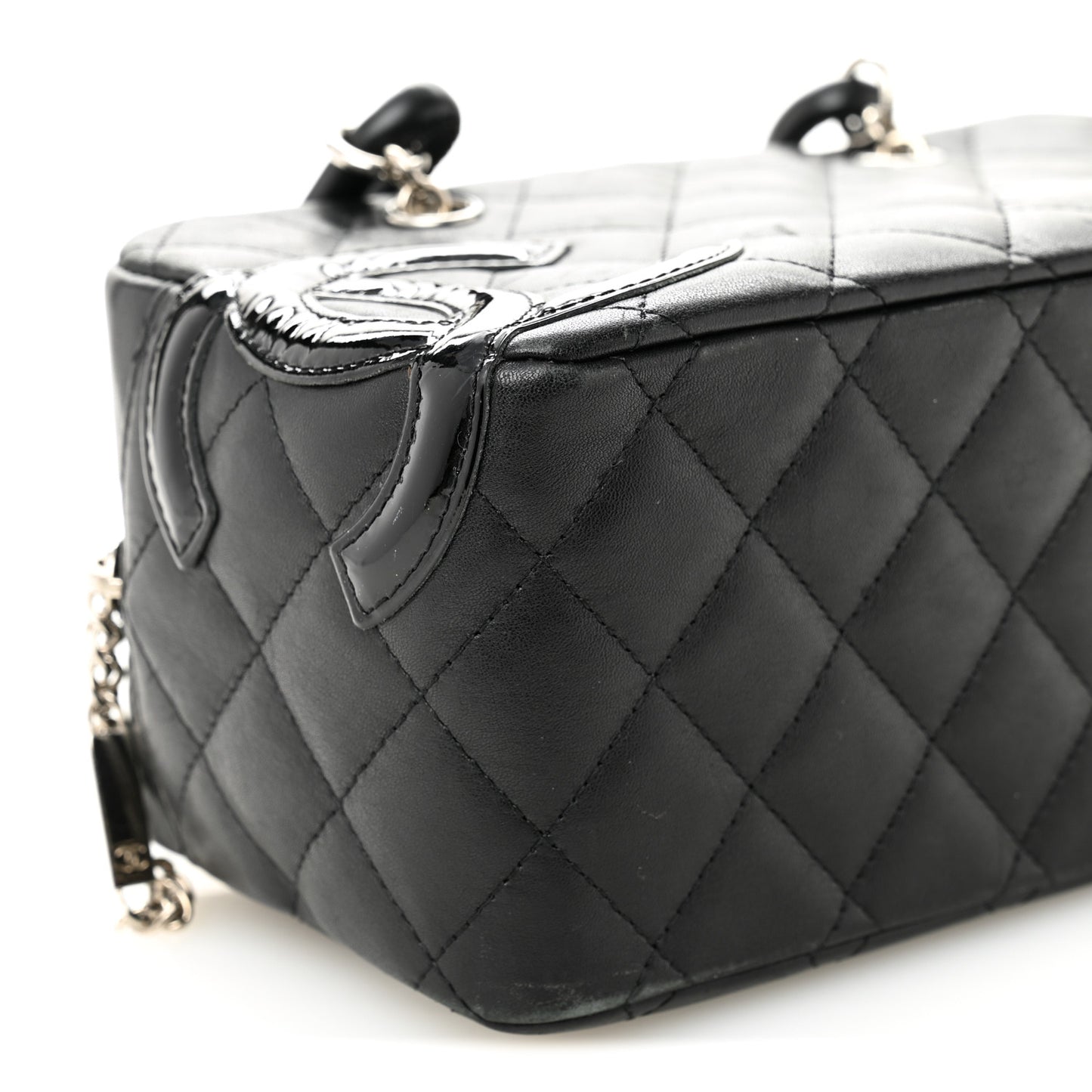 Calfskin Quilted Small Cambon Bowler Black