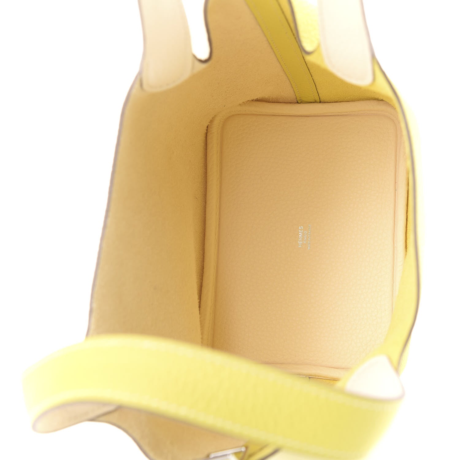 Hermes Taurillon Clemence Casaque Picotin Lock 18 PM Lime Nata 5 of 11