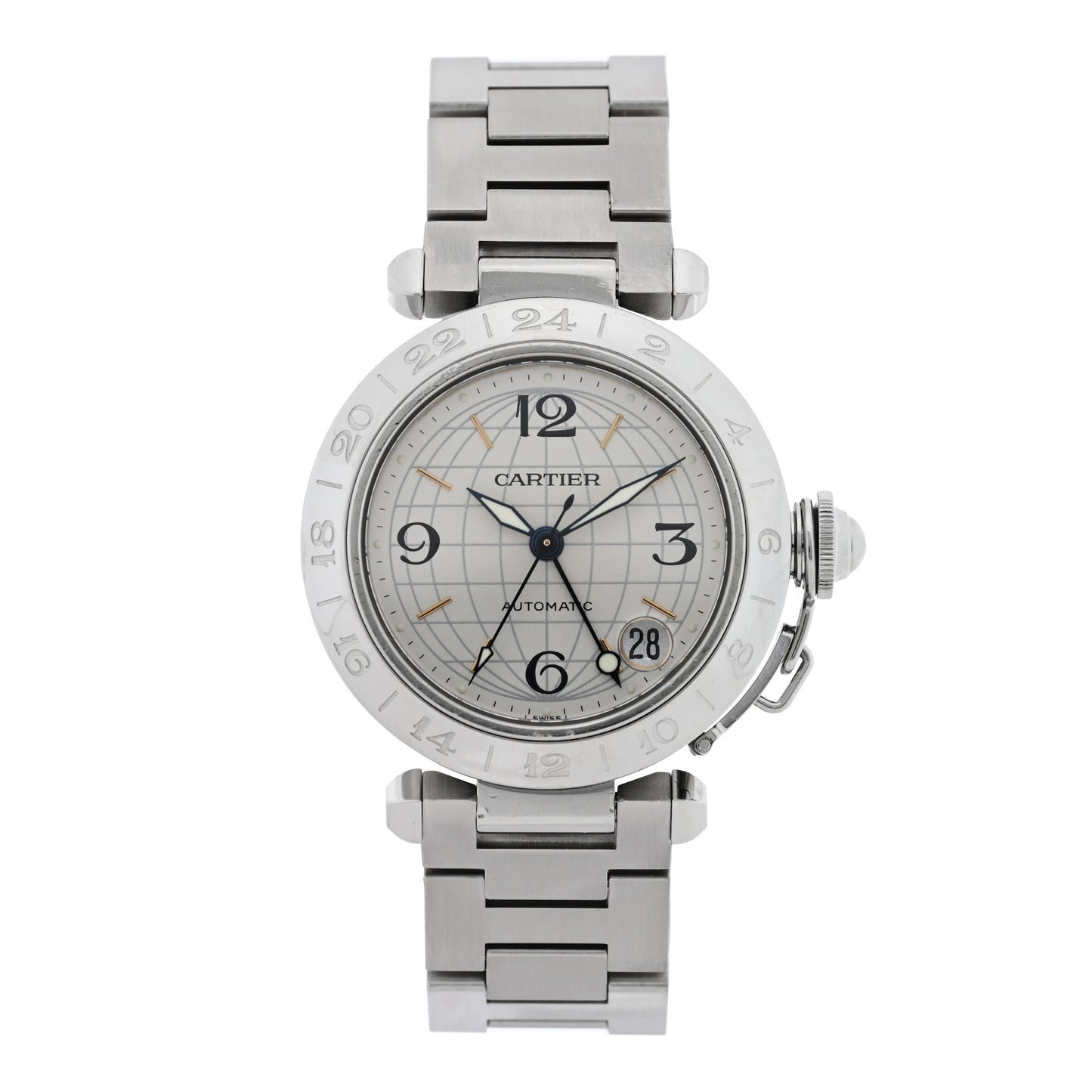 Stainless Steel 35mm Pasha GMT Automatic Watch
