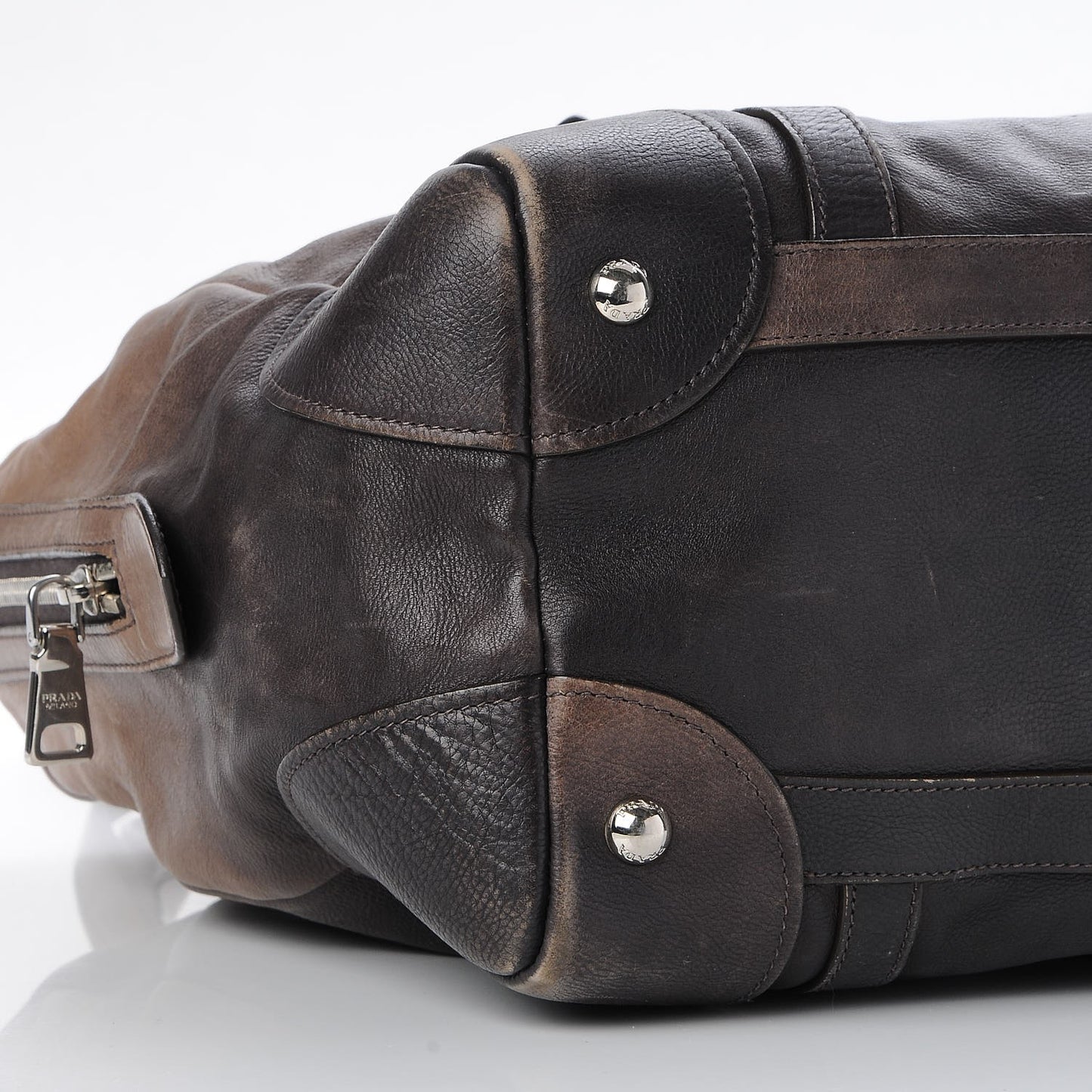 Glace Calf Bowler Bag Militare