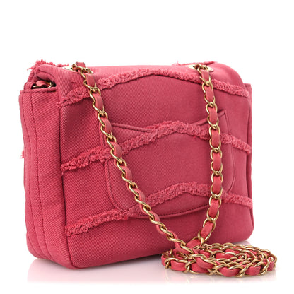 Chanel Denim Coco Flap Pink 3 of 14