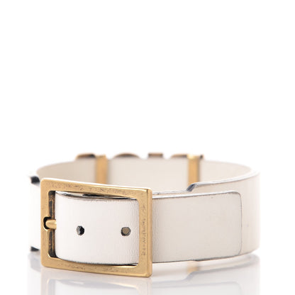 Christian Dior Calfskin Logo Bracelet White 3 of 4