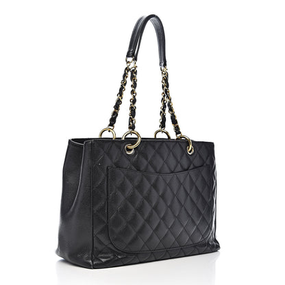 Chanel Caviar Quilted Grand Shopping Tote GST Black 3 of 23