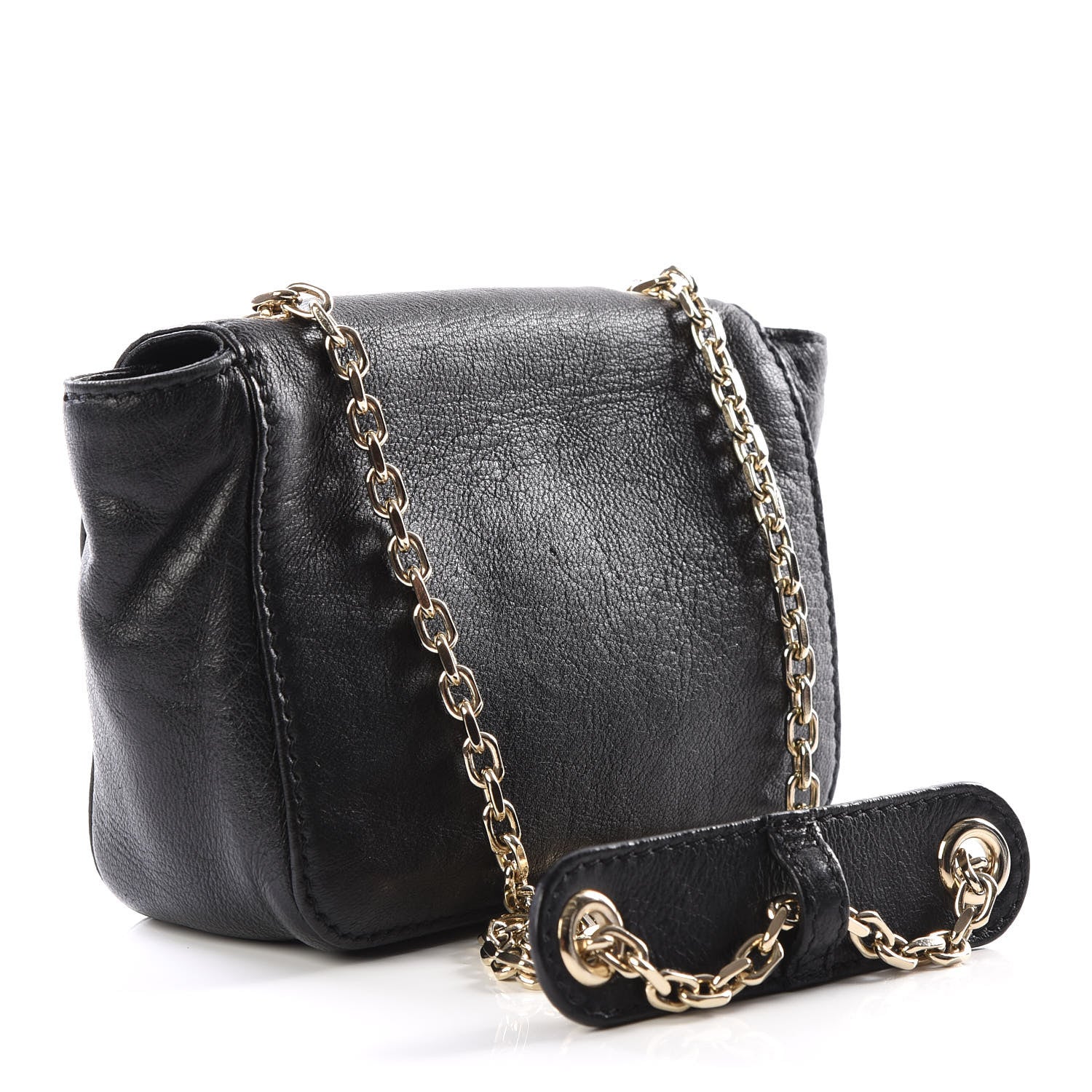 Chloe Grained Calfskin Crystal Mini Lily Crossbody Bag Black 2 of 11