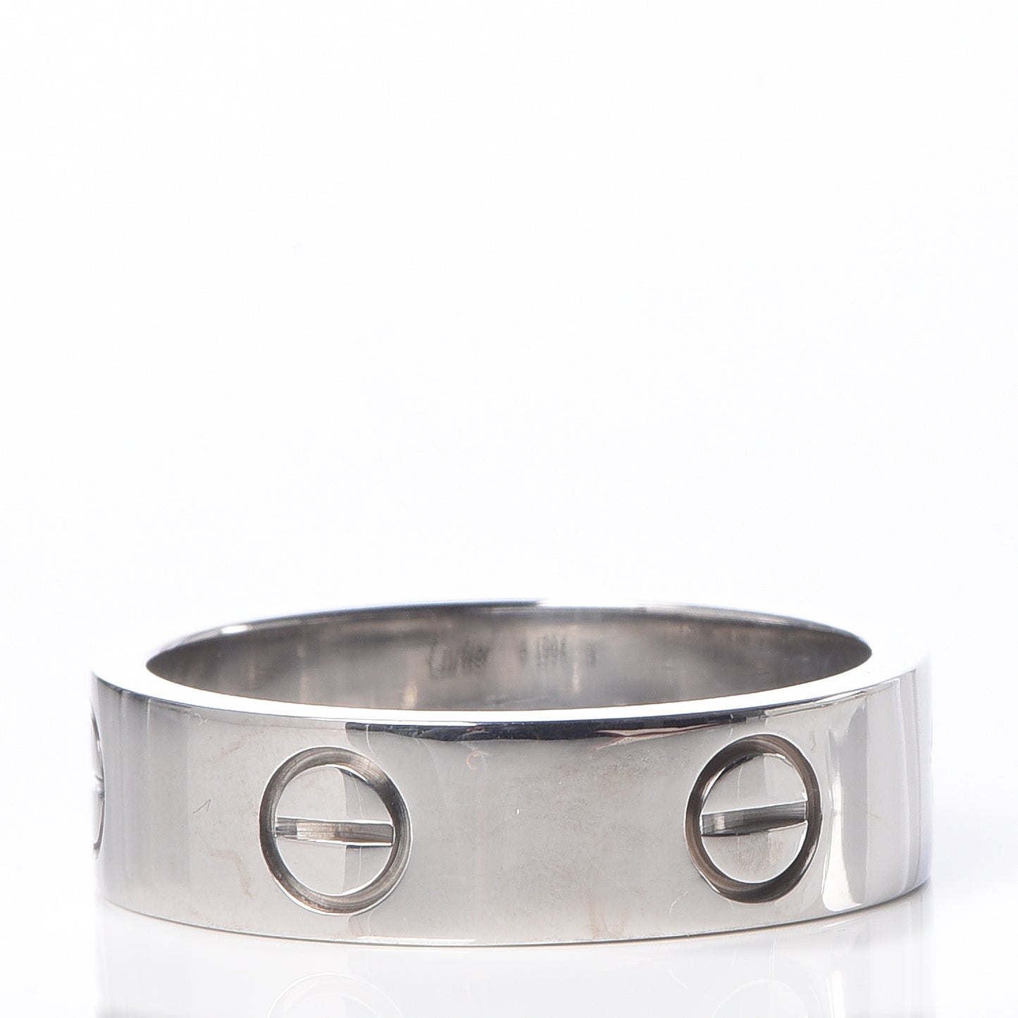 18K White Gold 5.5mm LOVE Ring 56 7.5