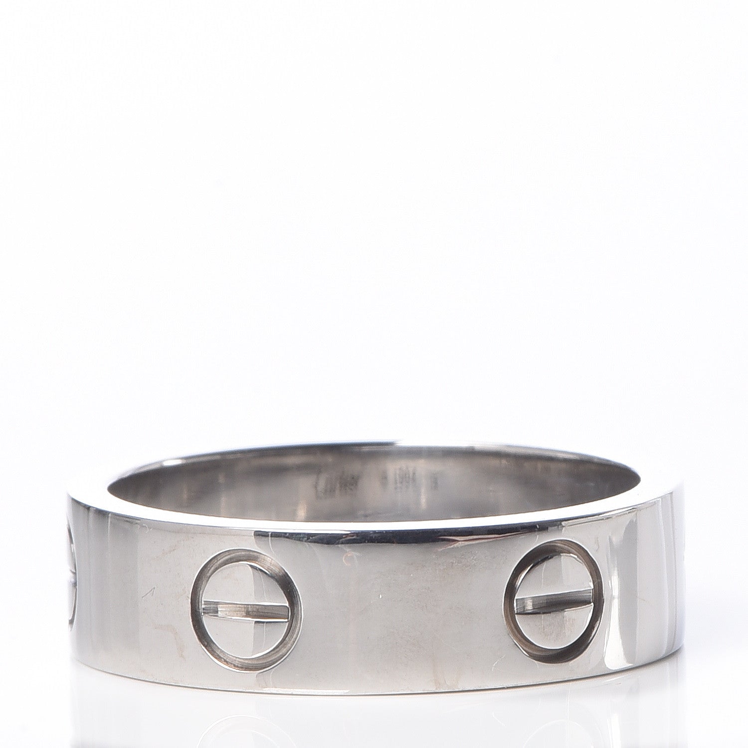 Cartier 18K White Gold 5.5mm LOVE Ring 56 7.5 3 of 6