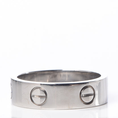 Cartier 18K White Gold 5.5mm LOVE Ring 56 7.5 3 of 6