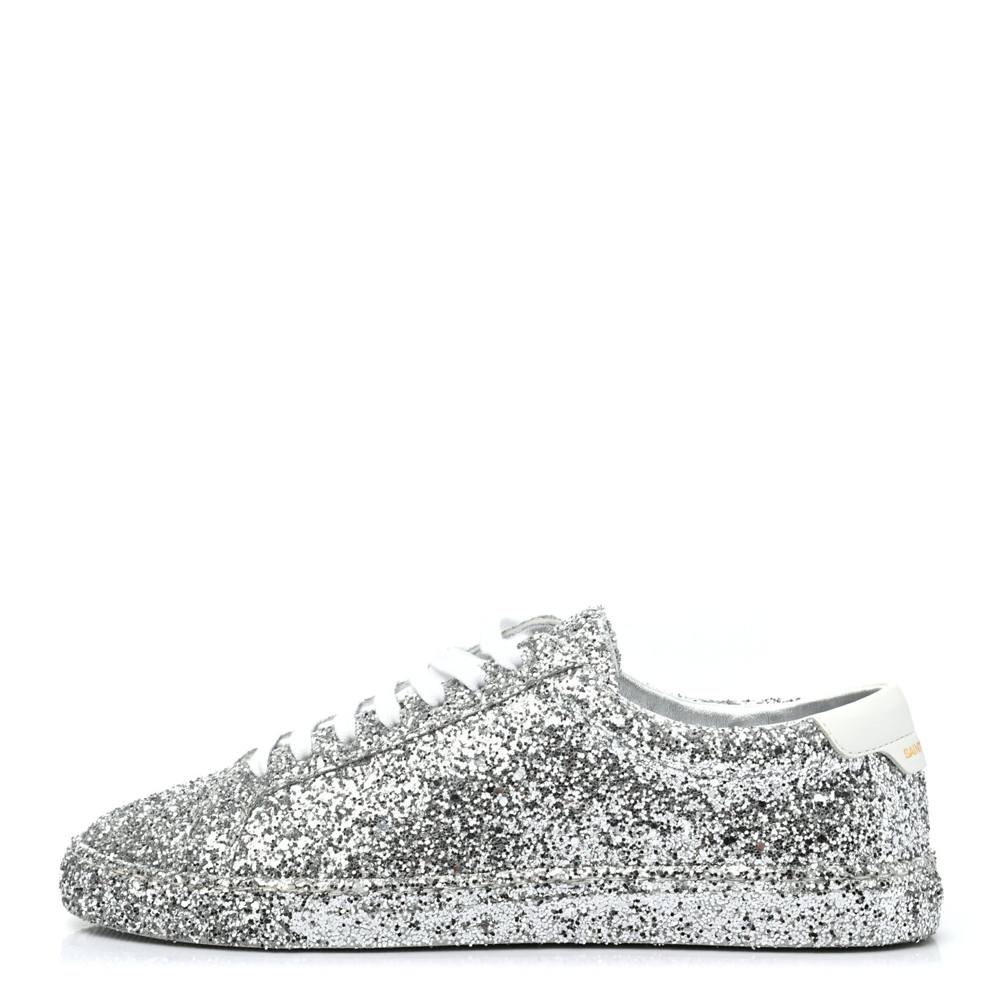 Calfskin Crystal Glitter Andy Sneakers 39 Silver