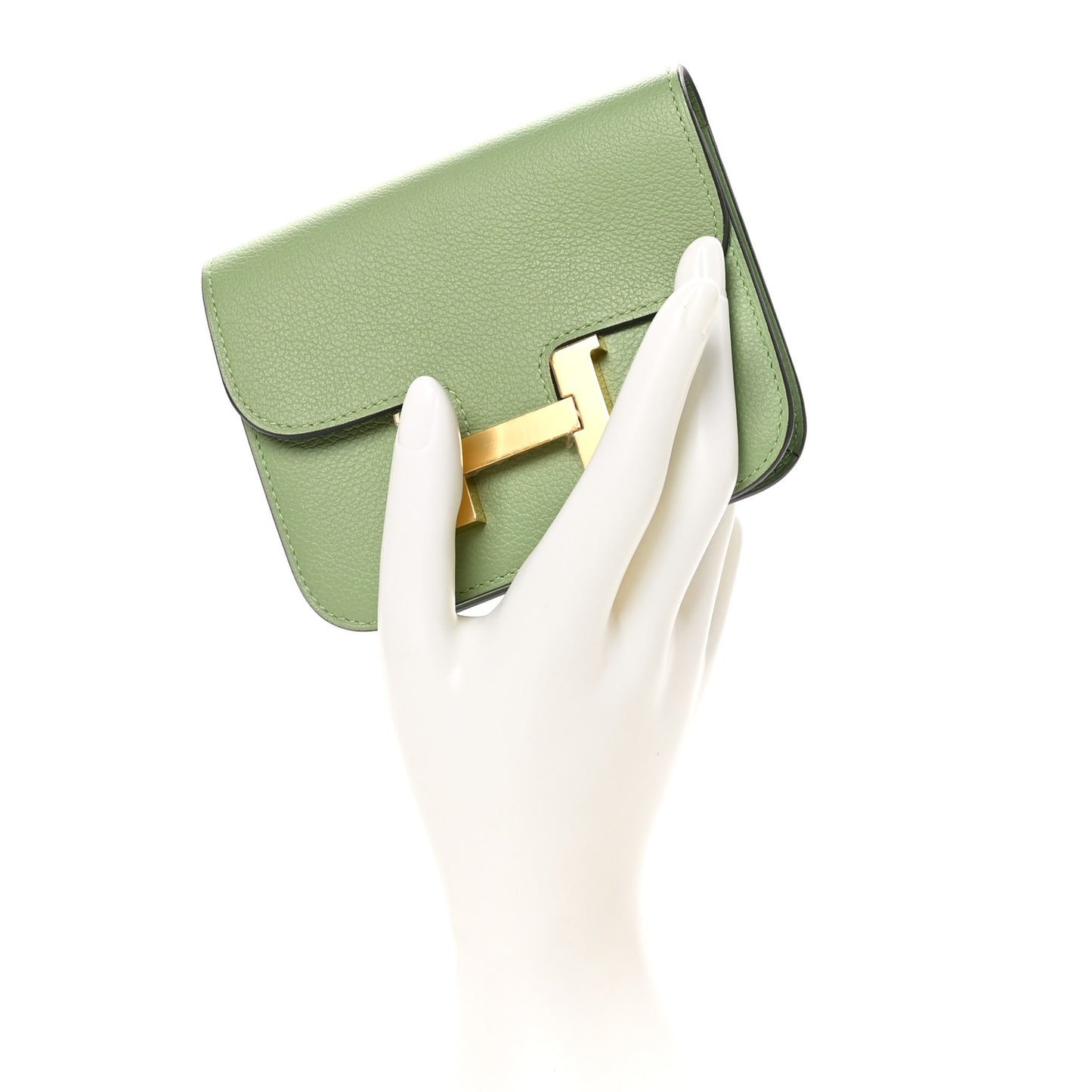 Evercolor Constance Slim Wallet Vert Criquet