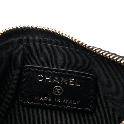 Chanel Woven Straw Raffia Deauville Cosmetic Pouch Black 4 of 4