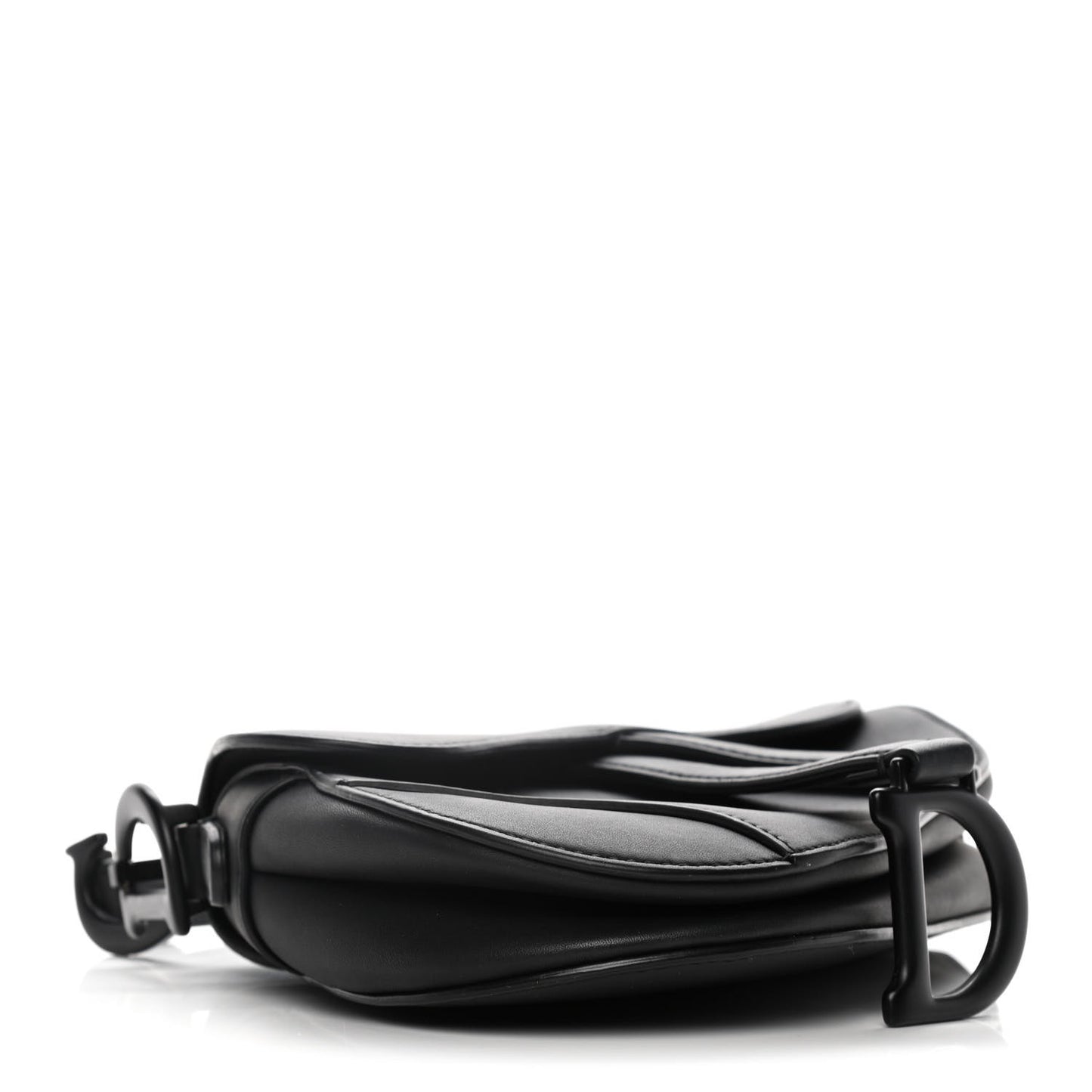 Ultra Matte Calfskin Mini Saddle Bag Black