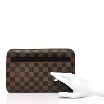 Louis Vuitton Damier Ebene Pochette Saint Louis Clutch 2 of 9