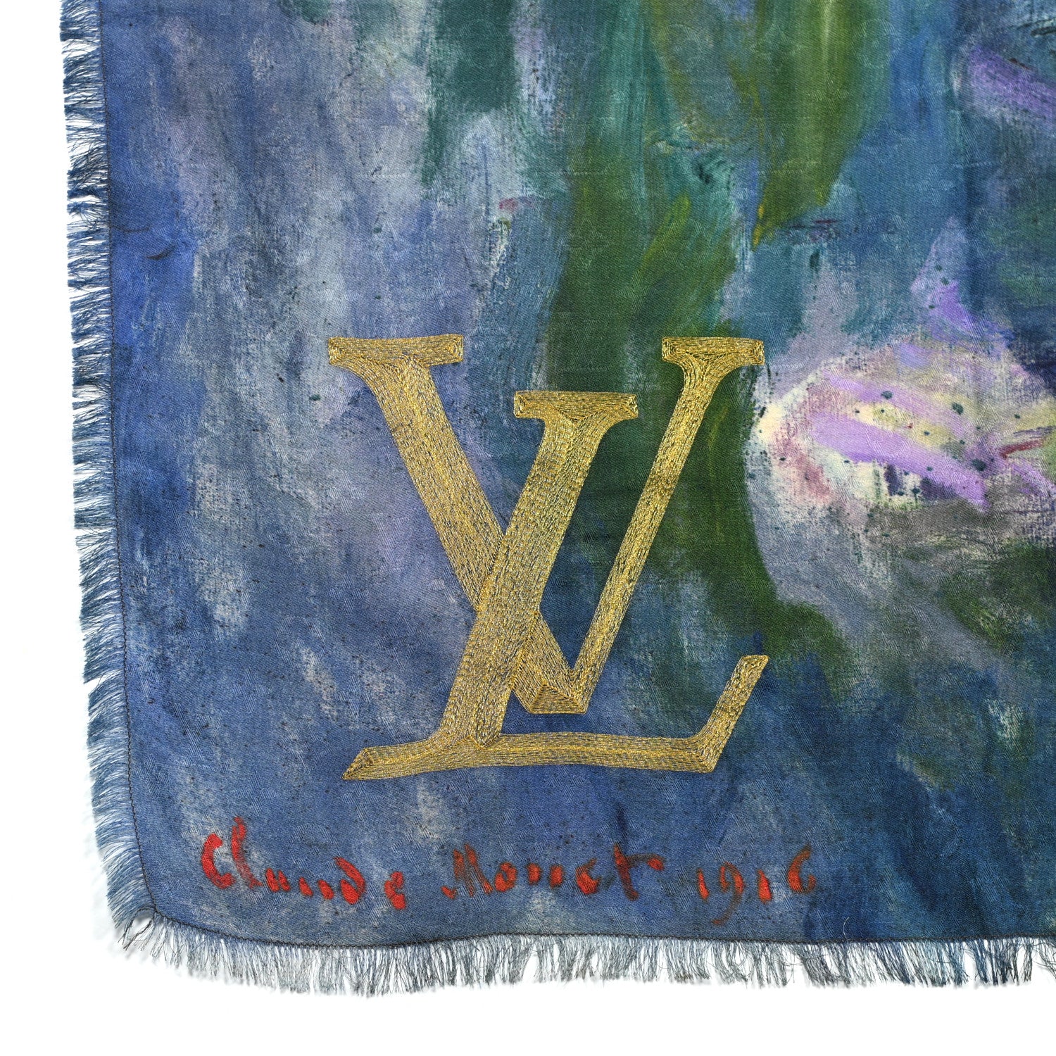 Louis Vuitton Wool Silk Masters Monet Shawl 2 of 5