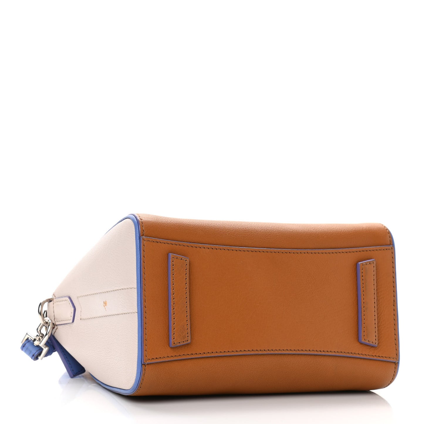 Sugar Goatskin Mini Tri-Color Antigona Tan White Blue