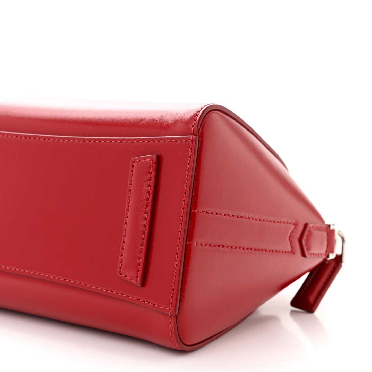 Shiny Lord Calfskin Mini Antigona Dark Red