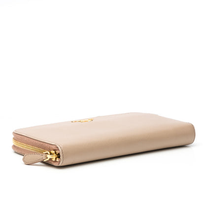 Prada Saffiano Metal Zip Around Wallet Cammeo 4 of 8