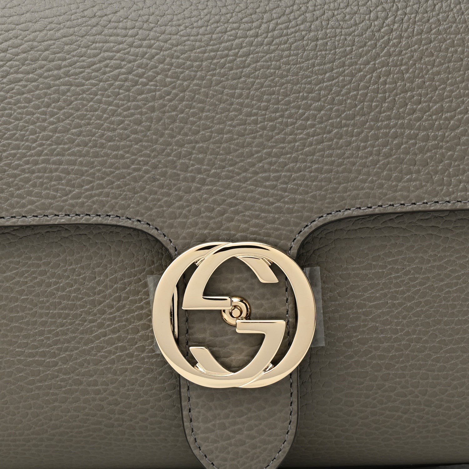 Gucci Dollar Calfskin Interlocking G Top Handle Shoulder Bag Loess 7 of 9