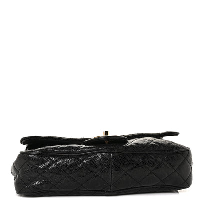 Chanel Crumpled Grained Calfskin Quilted Small Shiva Flap Black 3 of 8