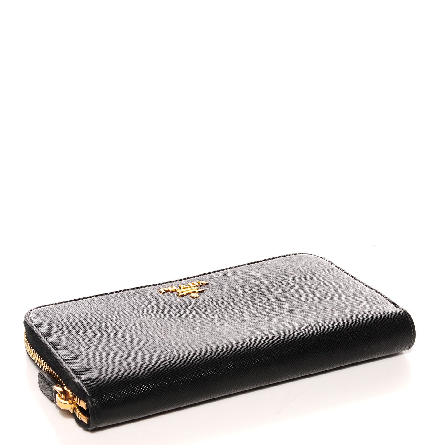 Saffiano Zip Around Wallet Nero Black
