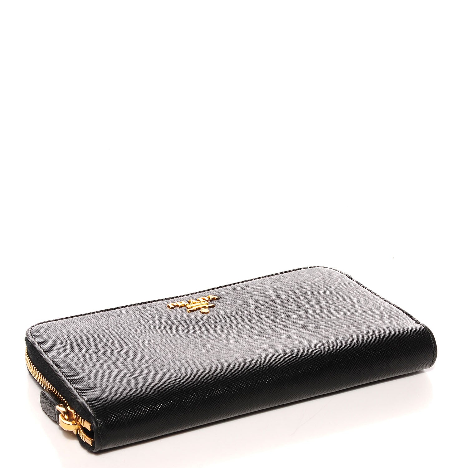 Prada Saffiano Zip Around Wallet Nero Black 4 of 8