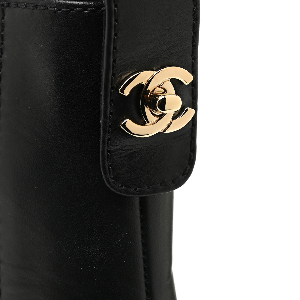 Calfskin Cap Toe CC Ankle Boots 39 Black