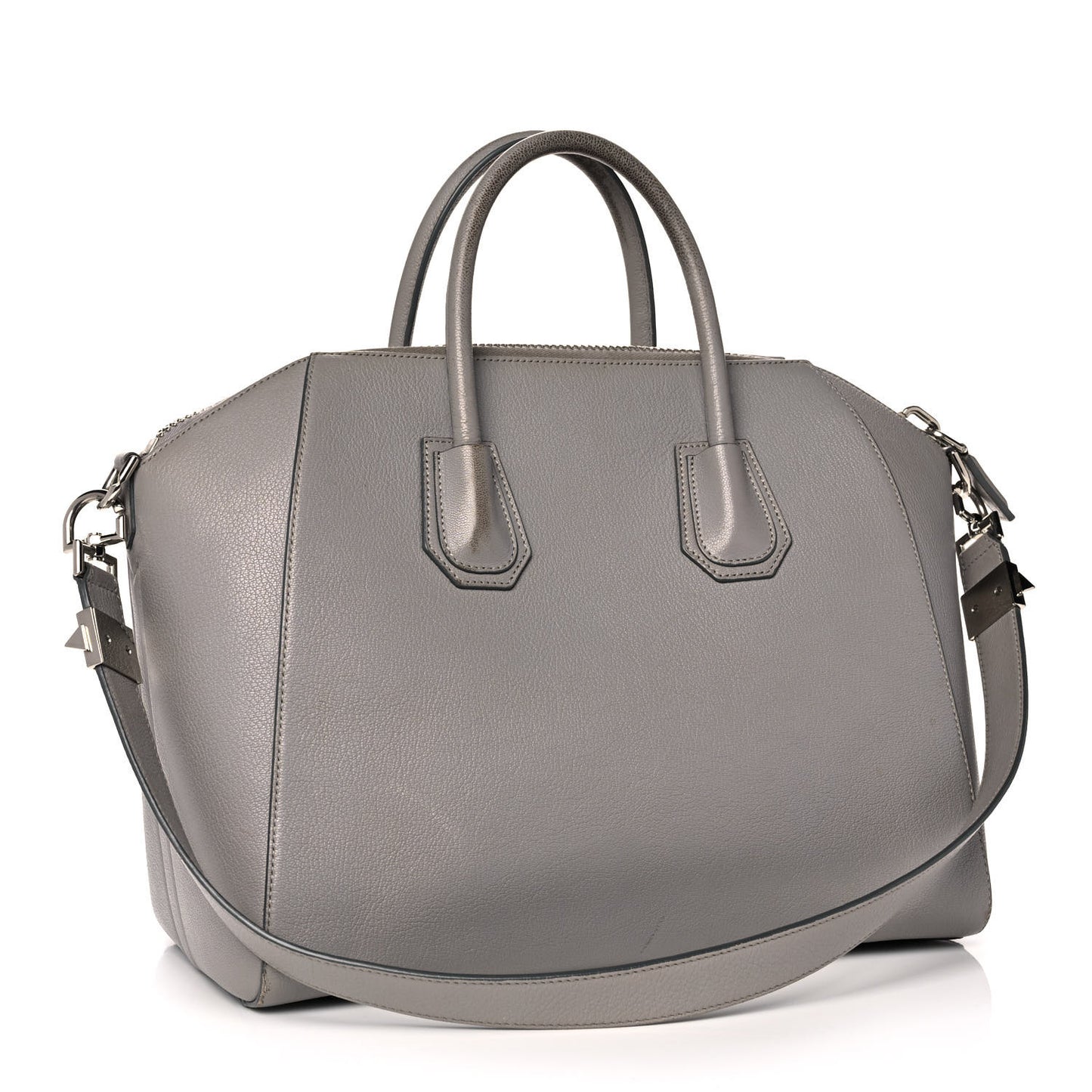 Sugar Goatskin Medium Antigona Pearl Grey