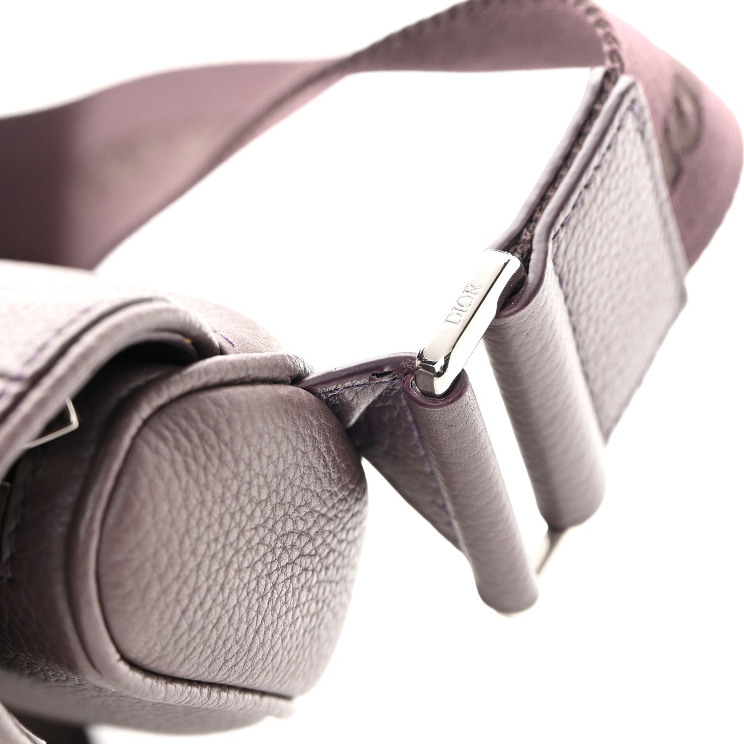 Christian Dior Grained Calfskin Kim Jones Saddle Bag Amaranth 12 of 12