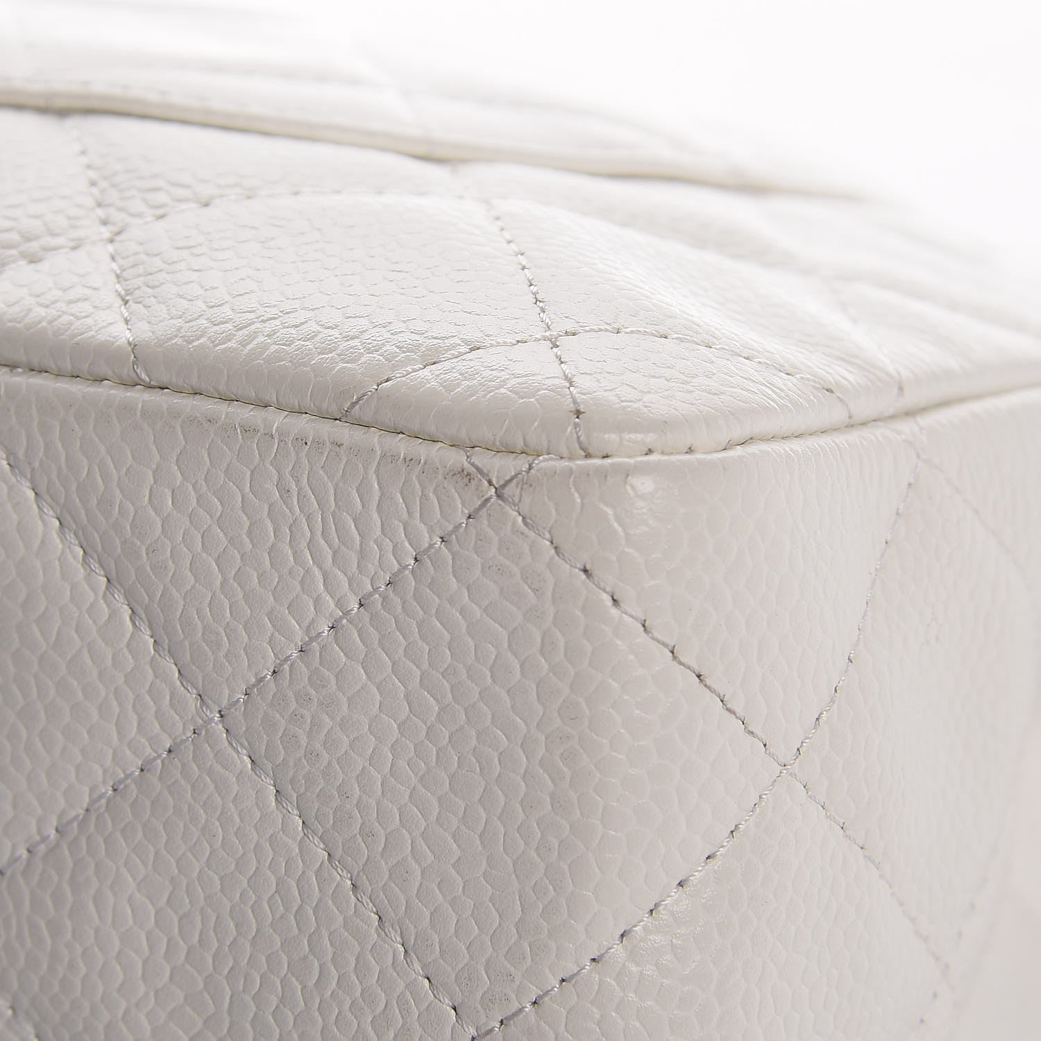 Chanel Caviar Quilted Jumbo Single Flap White 12 of 12