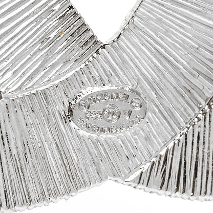Chanel Baguette Crystal CC Brooch Silver 4 of 4