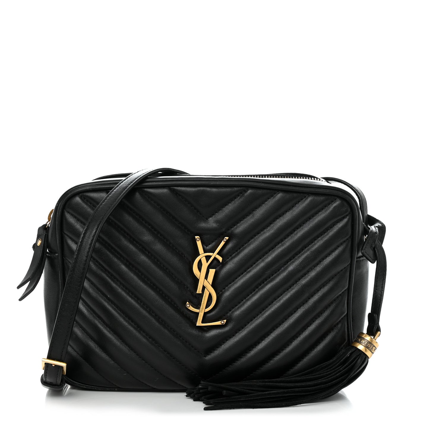 Calfskin Matelasse Monogram Lou Camera Bag Black