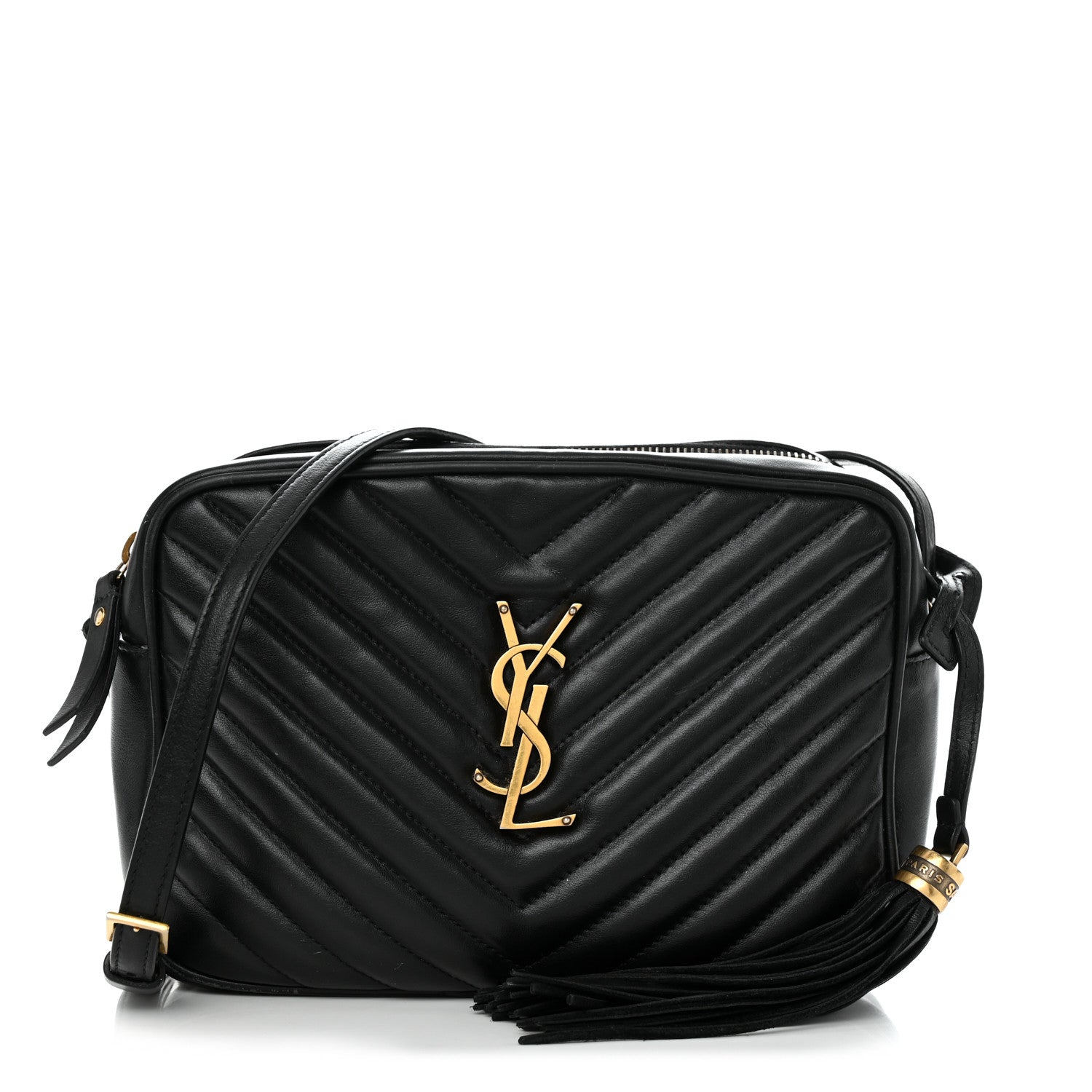Saint Laurent Calfskin Matelasse Monogram Lou Camera Bag Black 1 of 16