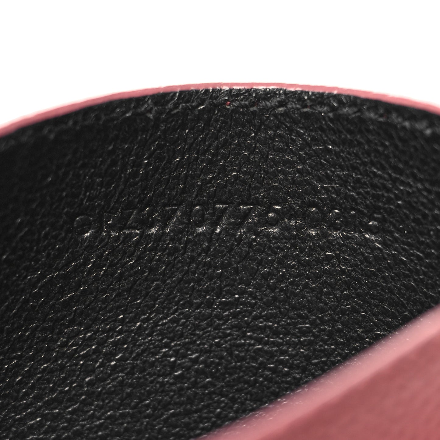 Grain De Poudre Matelasse Chevron Monogram Credit Card Case Dark Rose