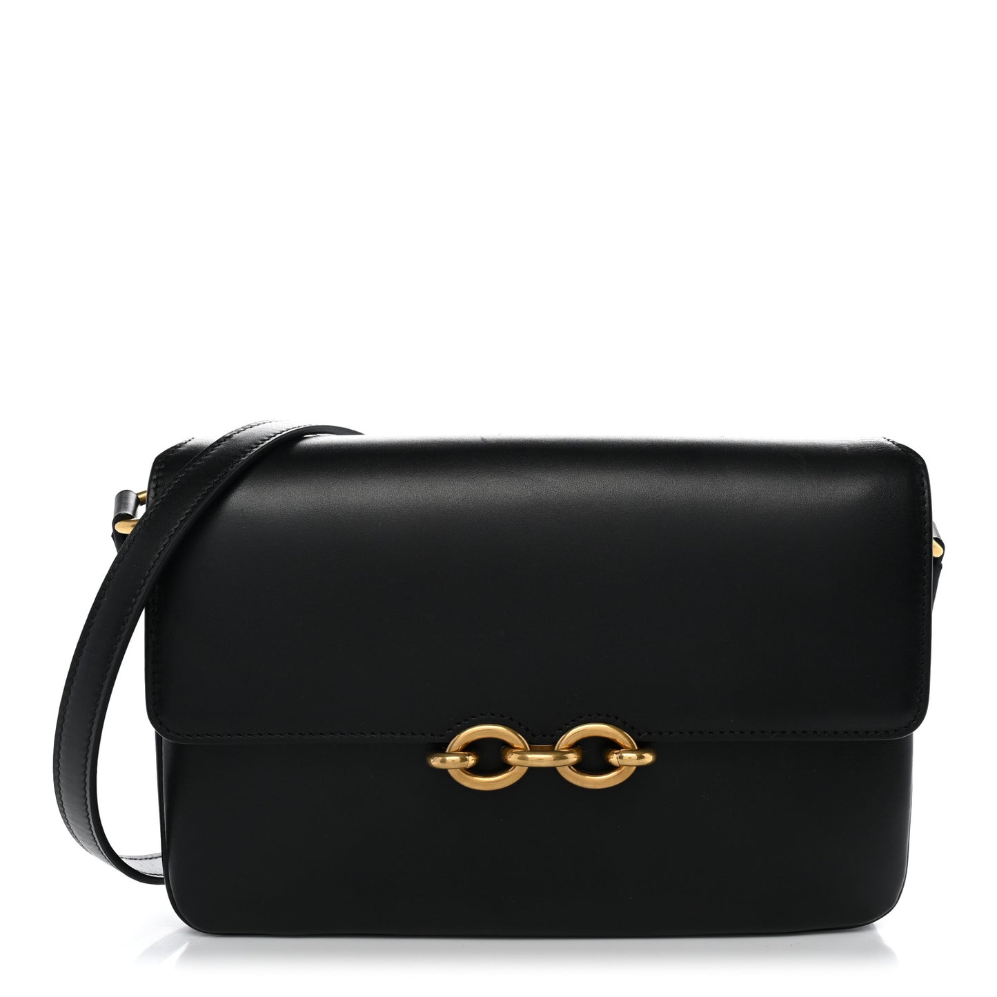 Smooth Calfskin Le Maillon Satchel Black