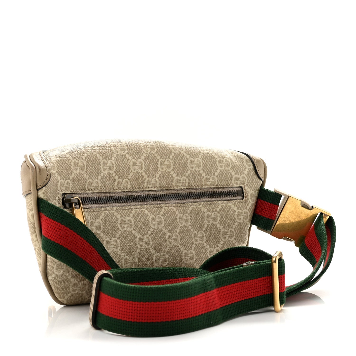 Gucci GG Supreme Monogram Textured Calfskin Web Retro Interlocking G Belt Bag Beige Mystic White Oatmeal 2 of 12