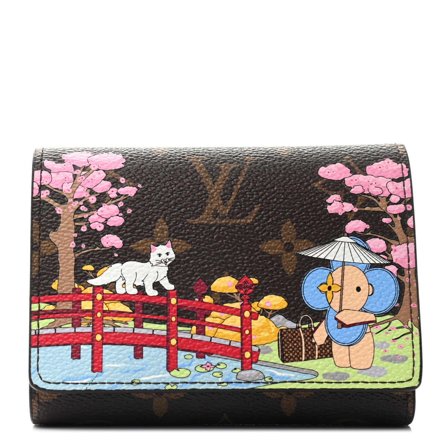 Monogram 2021 Christmas Animation Japanese Garden Victorine Wallet Wisteria Pink