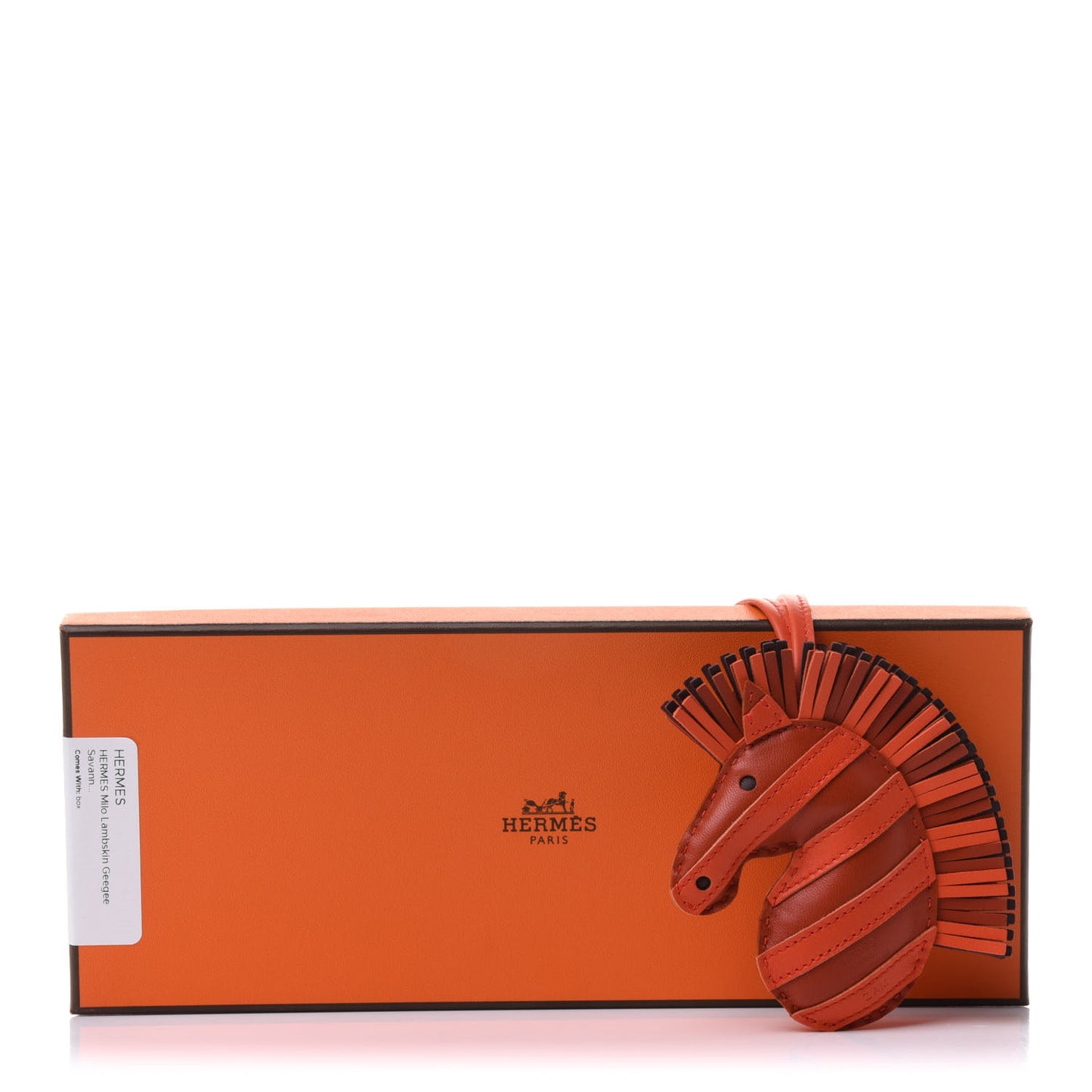 Milo Lambskin Geegee Savannah Bag Charm Cornaline Orange Poppy Rouge Sellier