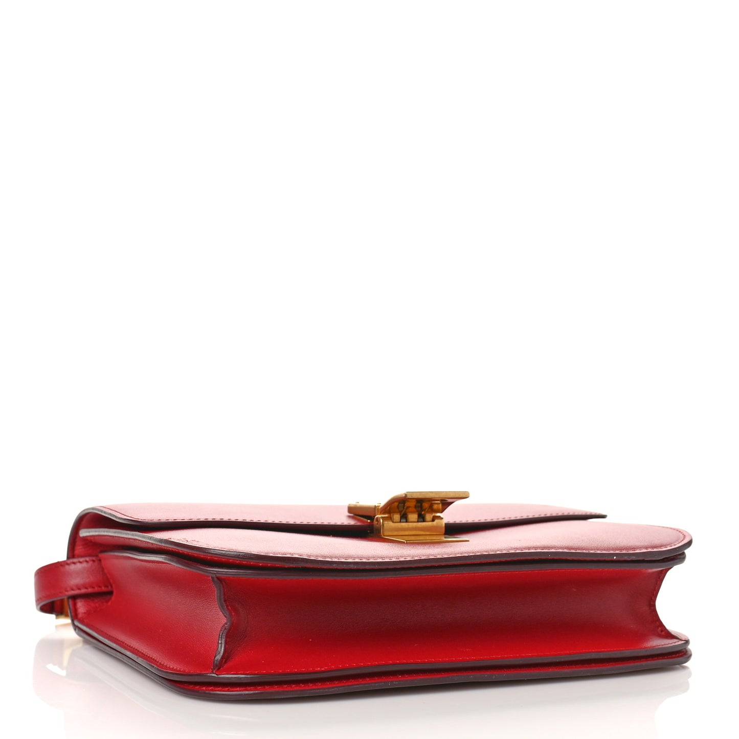 Box Calfskin Medium Classic Box Flap Bag Red