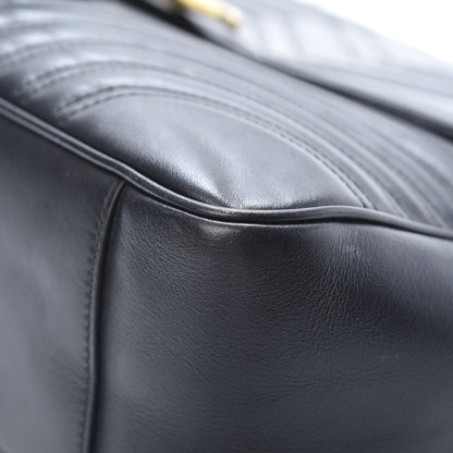 Gucci Calfskin Matelasse Large GG Marmont Shoulder Bag Black 10 of 20