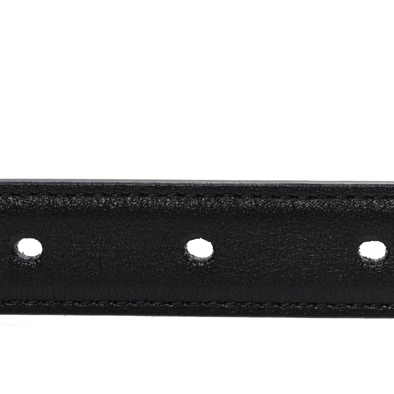 Saint Laurent Smooth Calfskin Monogram Narrow Square Buckle Belt 65 26 Black 3 of 6