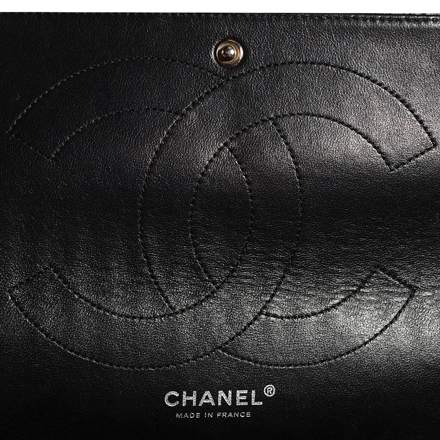 Metallic Calfskin Striped 2.55 Reissue 227 Flap Black