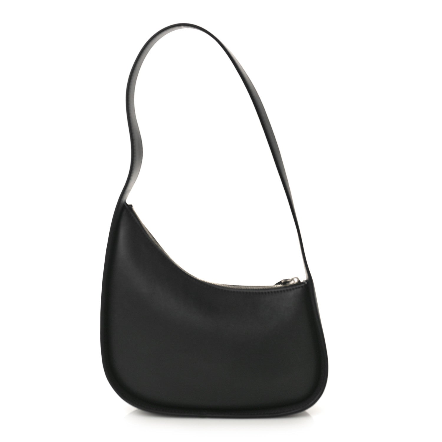 The Row Smooth Calfskin Half Moon Shoulder Bag Black 1 of 8