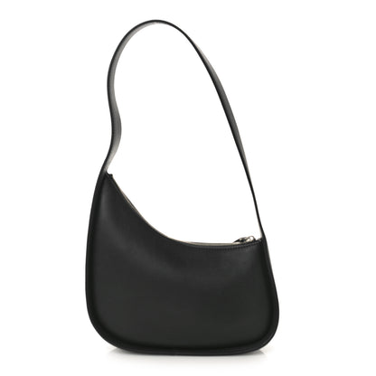 The Row Smooth Calfskin Half Moon Shoulder Bag Black 1 of 8