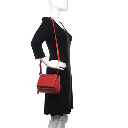 Givenchy Textured Calfskin Mini Pandora Box Crossbody Bag Red 2 of 10