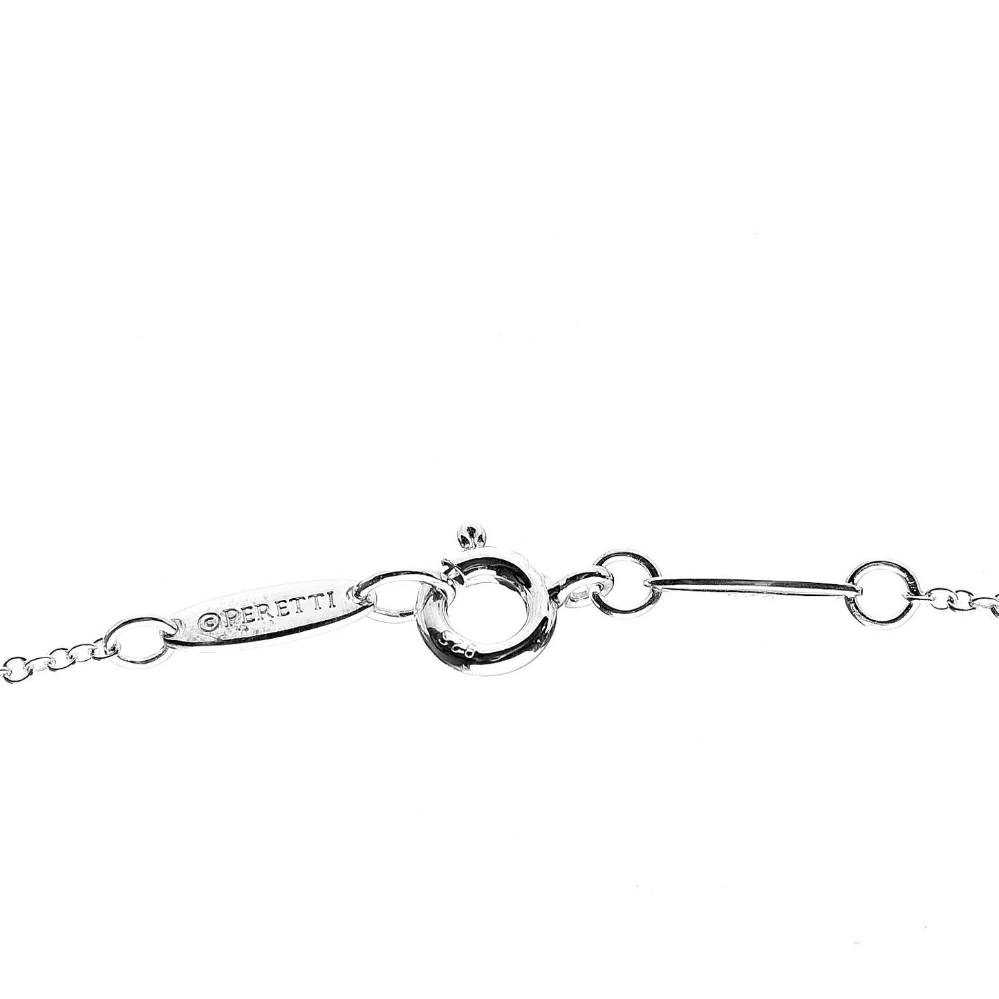 Sterling Silver 16mm Elsa Peretti Open Heart Pendant Necklace
