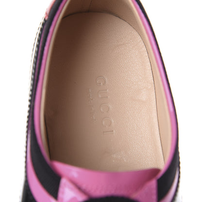 Gucci Patent Calfskin Crystal Womens Web Falacer Sneakers 36 Pink 7 of 11